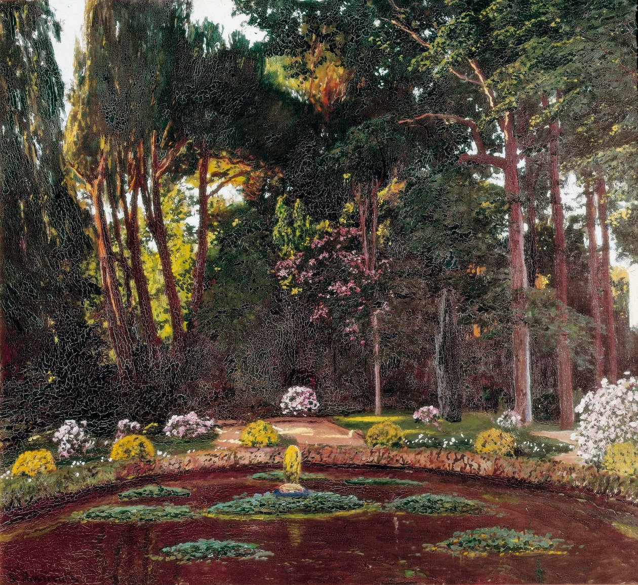 Secese "" Zahrada "" (Arbucies). Obraz Santiago Rusinol y (i) Prats (1861-1931) El Vendrell z konce 19. století. Dům-muzeum Pau Casals. od Santiago Rusinol i Prats