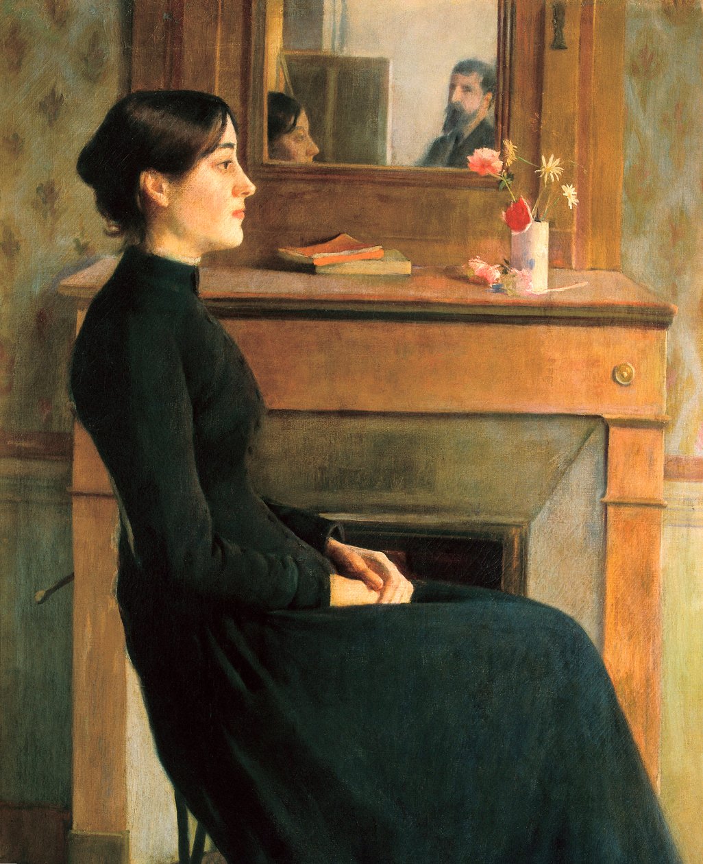 Portrét ženy, malba Santiago Rusinol y Prats od Santiago Rusinol i Prats