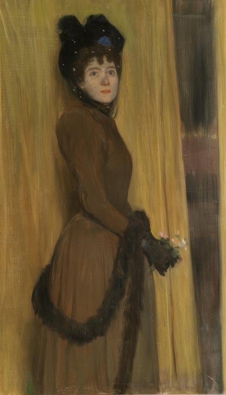 Portrét slečny Mc Flower od Santiago Rusiñol
