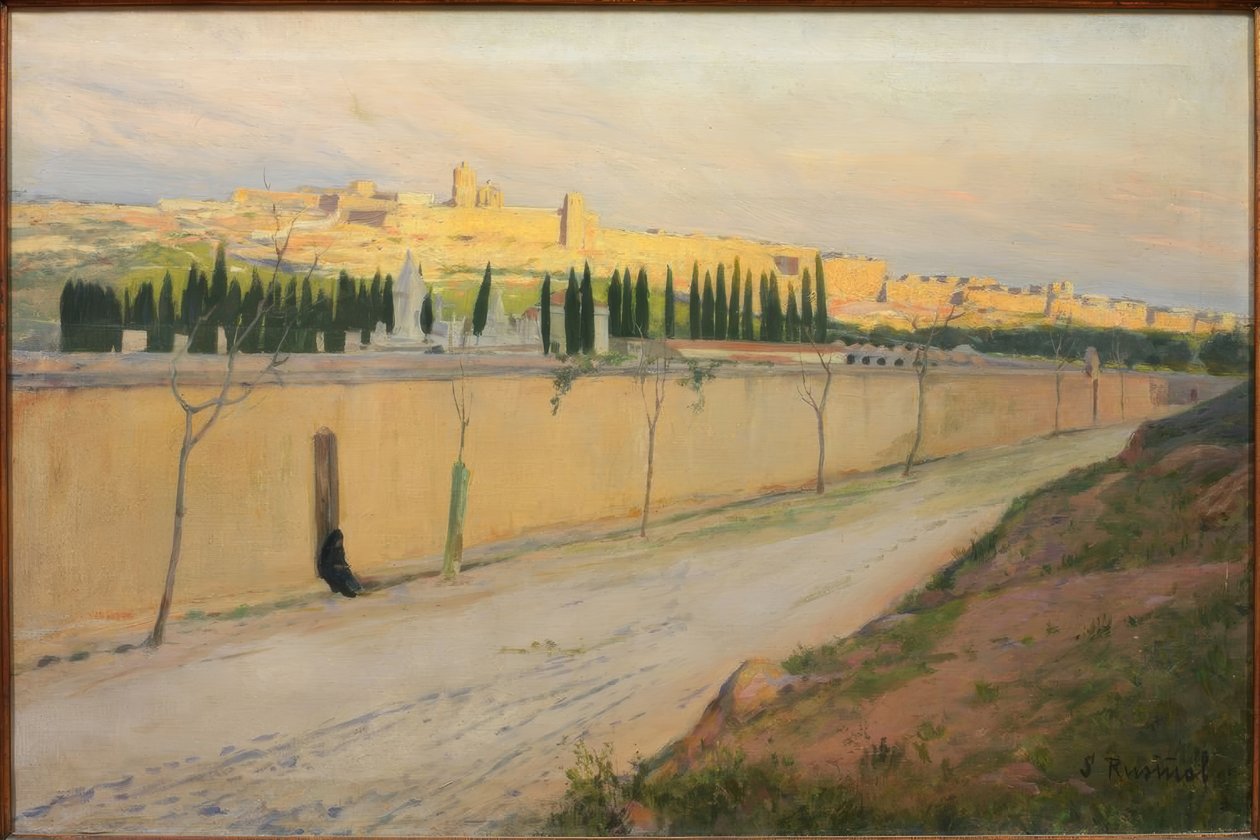 Cesta na hřbitov od Santiago Rusiñol