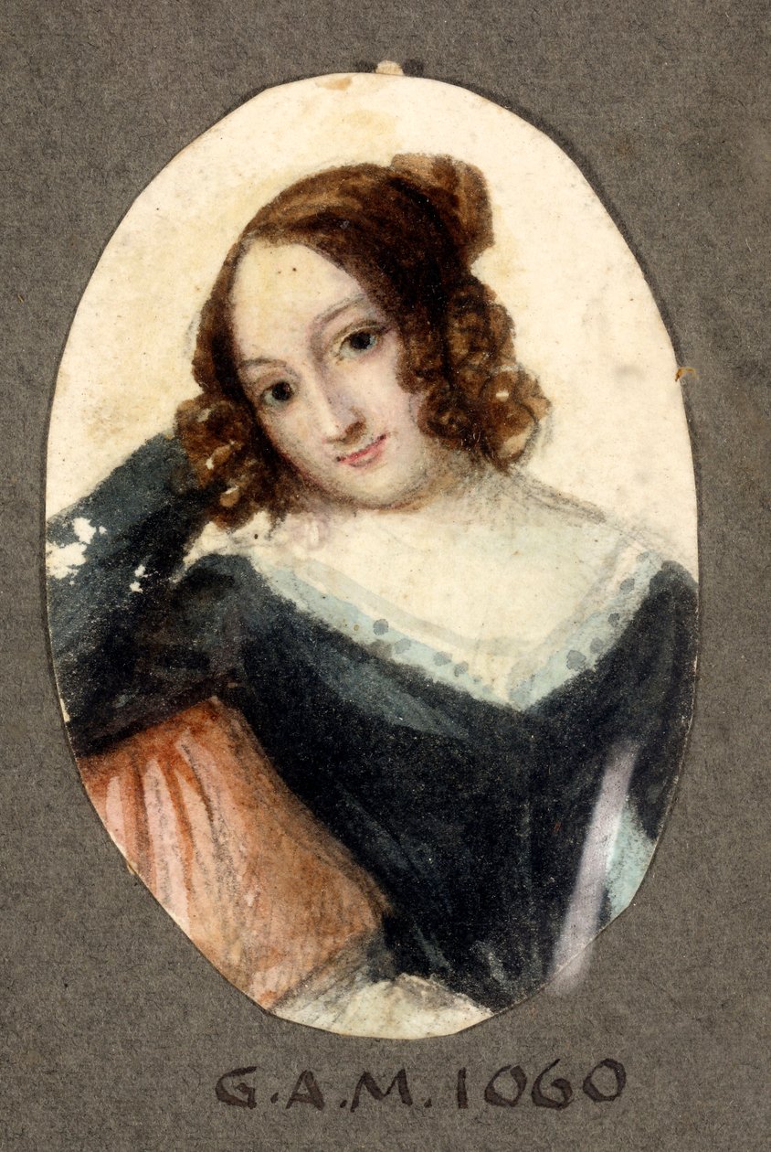 Mladá dívka se špionážním úsměvem Obraz Santo Panario (1786-1871) Genes 19. století, Galleria d