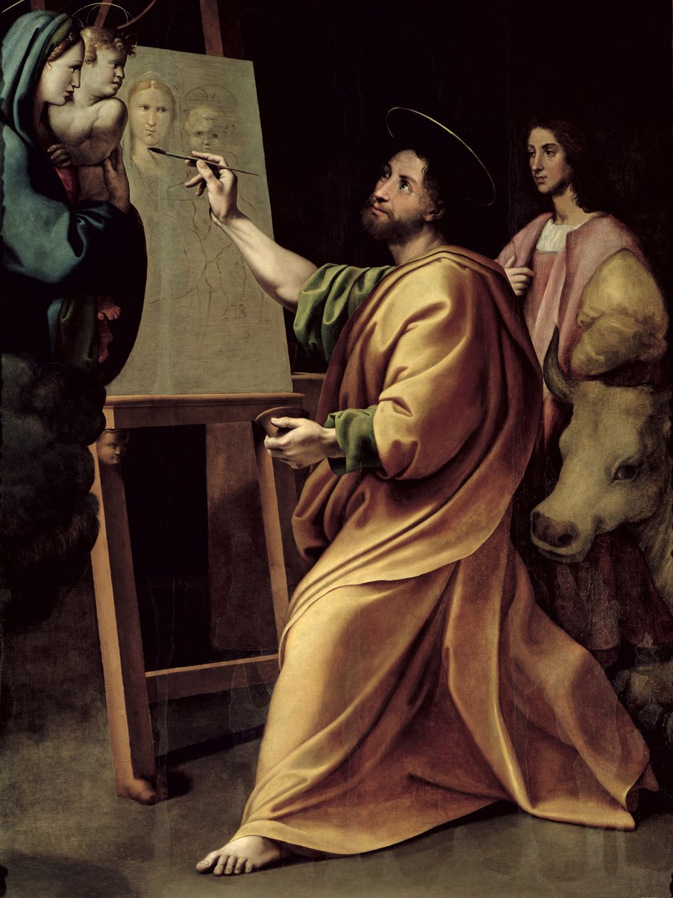 Svatý Lukáš obraz Panny Marie od Raffaello Sanzio Raphael