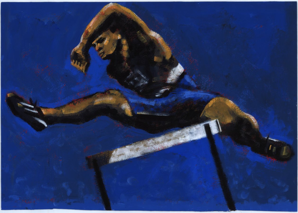 Překážkář, 2009 (akryl) od Sara Hayward