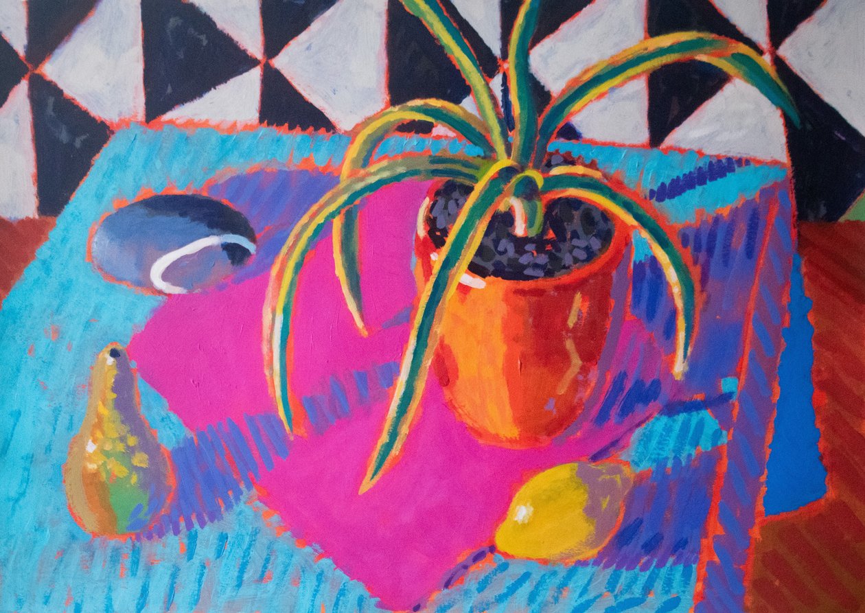 Zátiší # 38, 2024 (akryl na papíře) od Sara Hayward