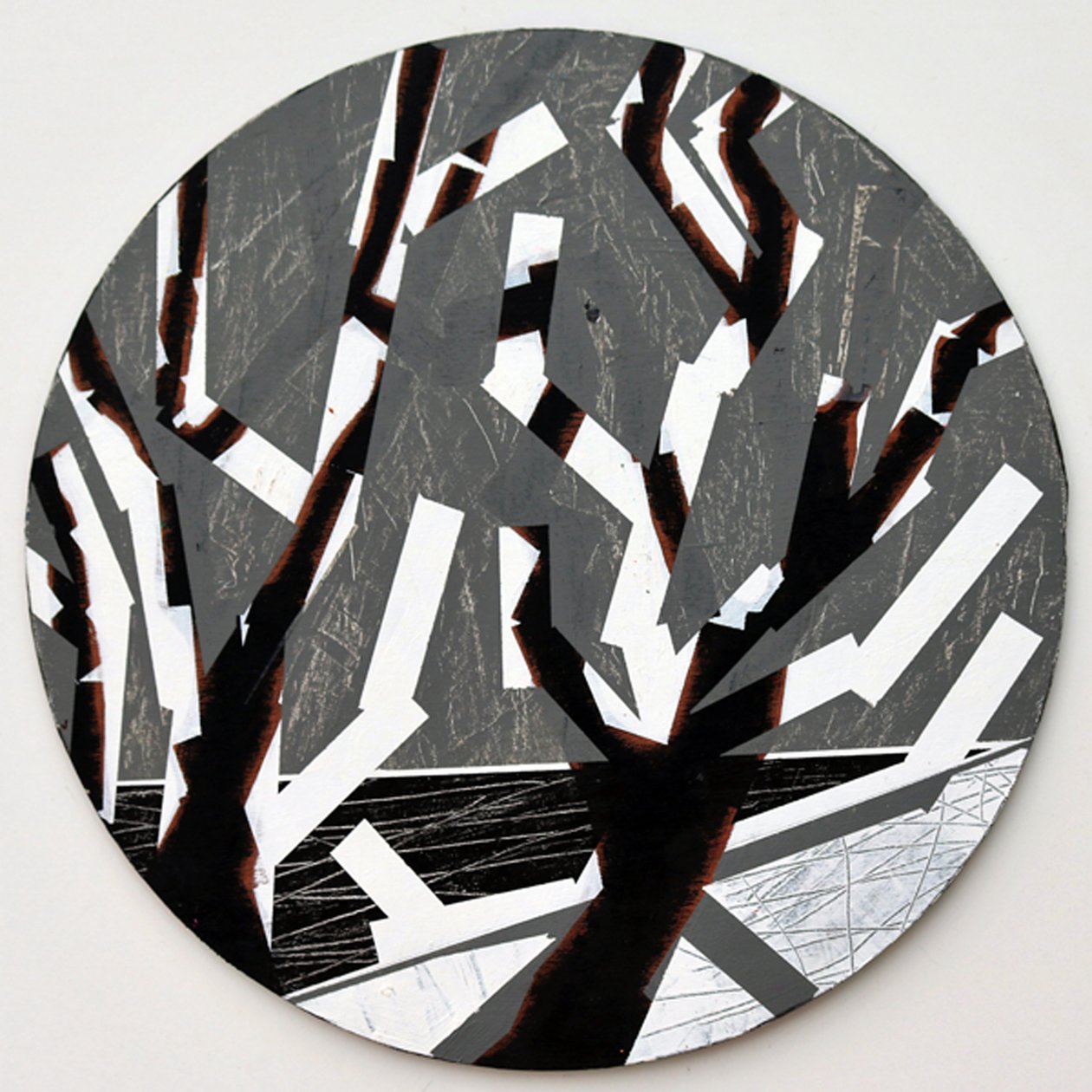 Twixt Heaven & Earth V-B (akryl na kruhové desce) od Sara Hayward