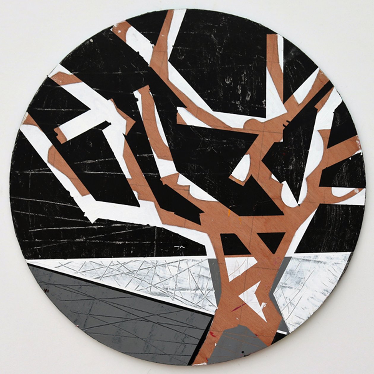 Twixt Heaven & Earth VI-B (akryl na kruhové desce) od Sara Hayward