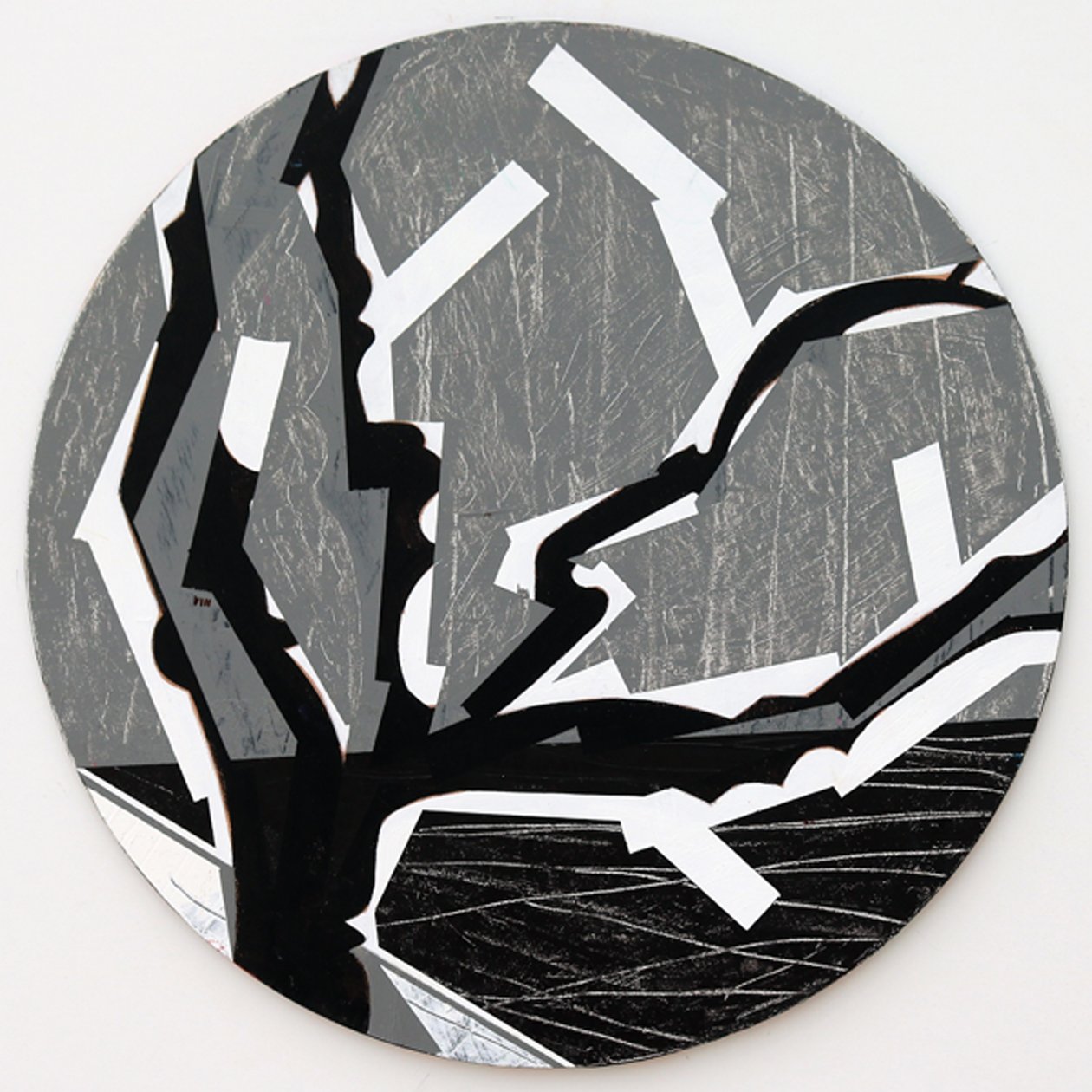 Twixt Heaven & Earth VIII-B (akryl na kruhové desce) od Sara Hayward