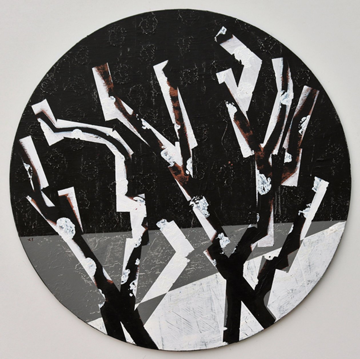 Twixt Heaven & Earth XI-B (akryl na kruhové desce) od Sara Hayward