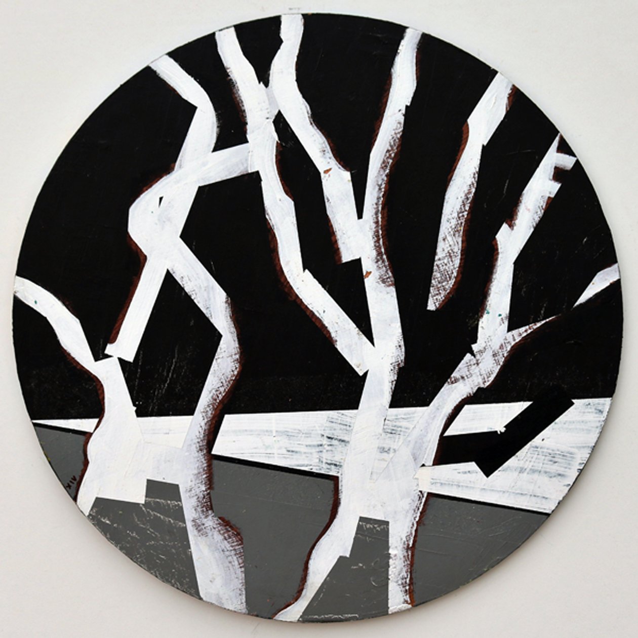 Twixt Heaven & Earth XIV-B (akryl na kruhové desce) od Sara Hayward