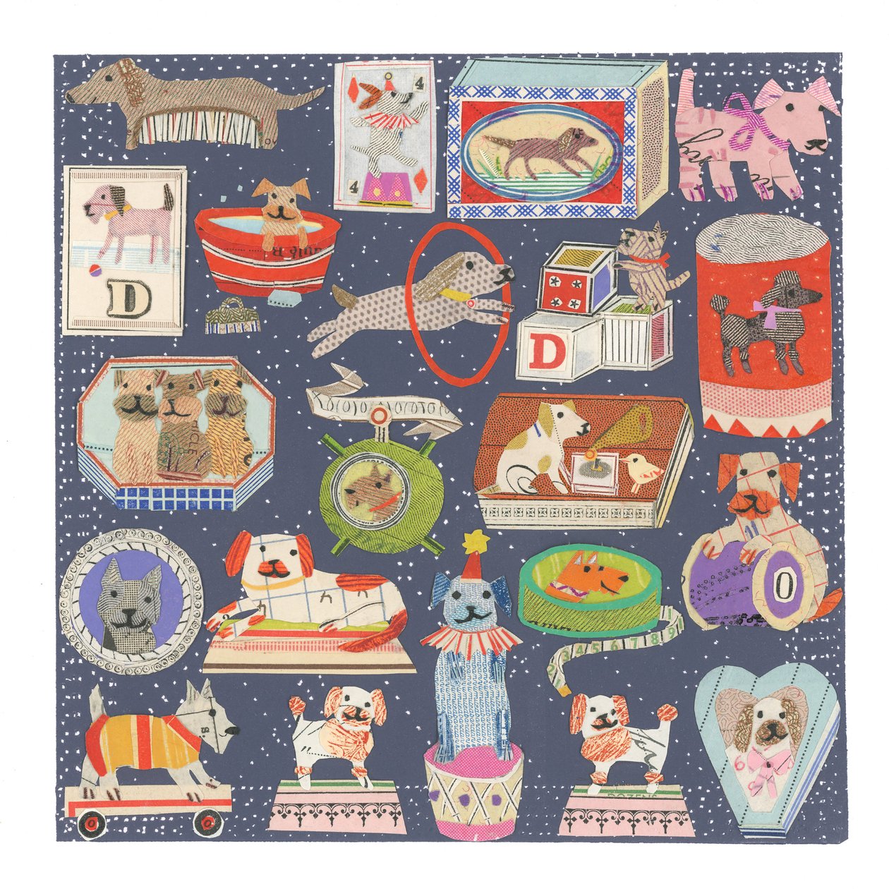 D Is For Dog, 2022 (vystřihovací koláž) od Sarah Battle