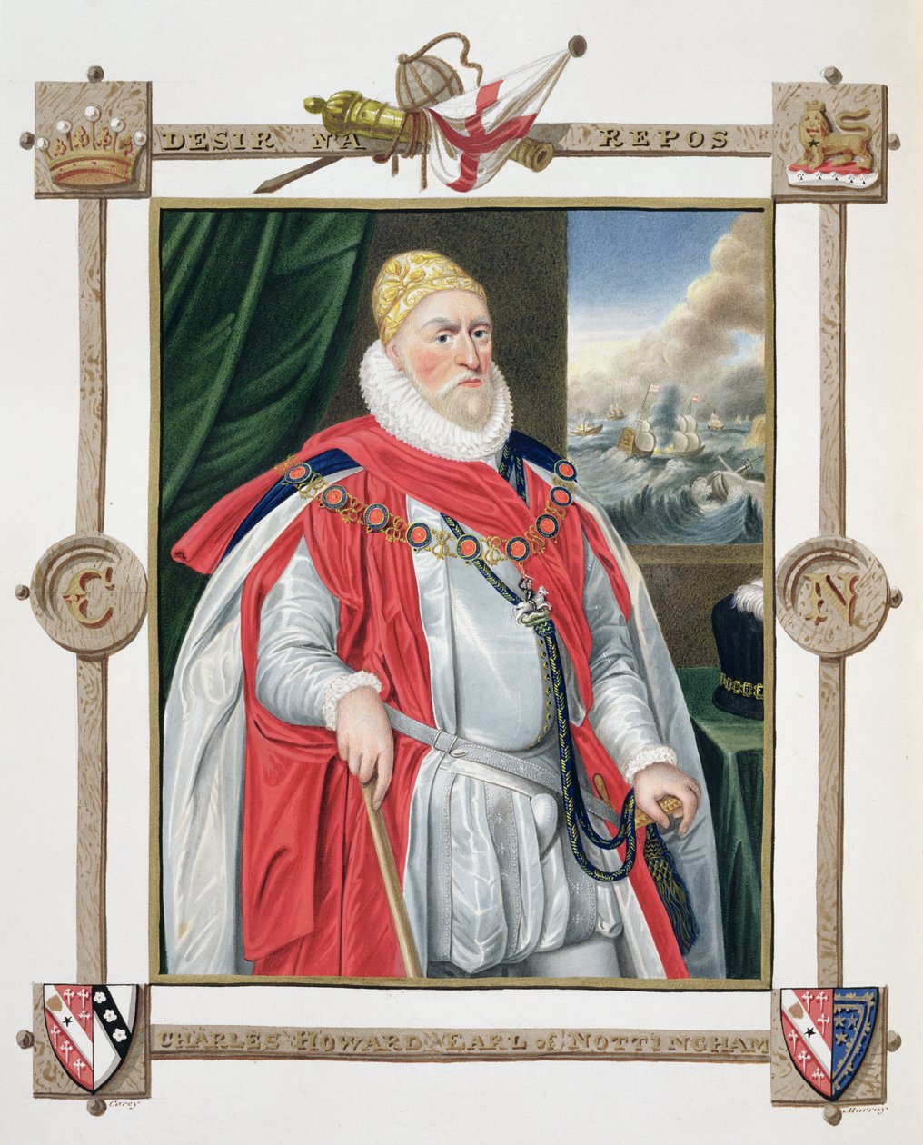 Portrét Charlese Howarda (1536-1624) 2. baron z Effinghamu a 1. hrabě z Nottinghamu z 