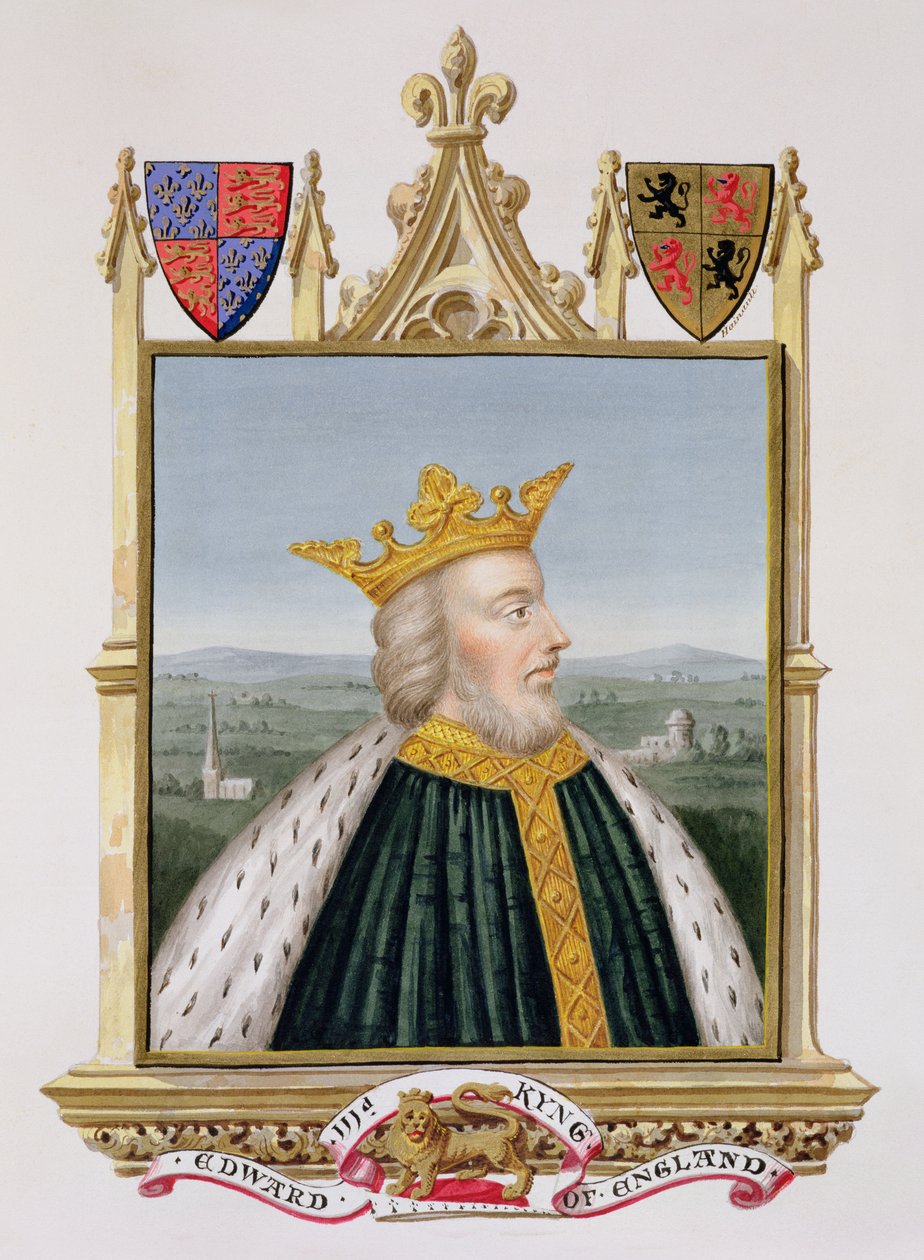 Portrét Edwarda III. (1312-77) anglického krále z roku 1327 z 