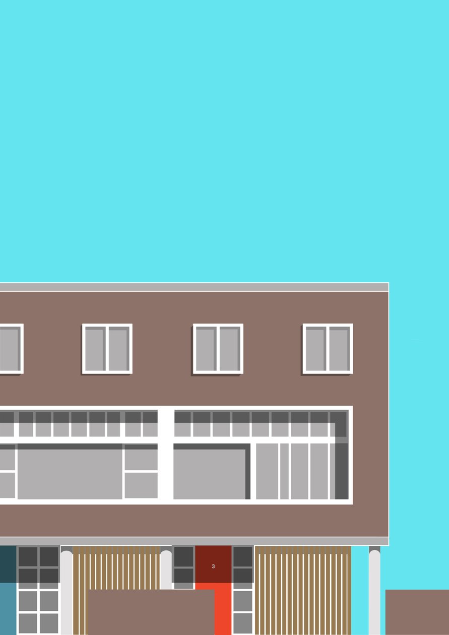 1-3 Willow Road, 2020 (digitální) od Sarah Evans