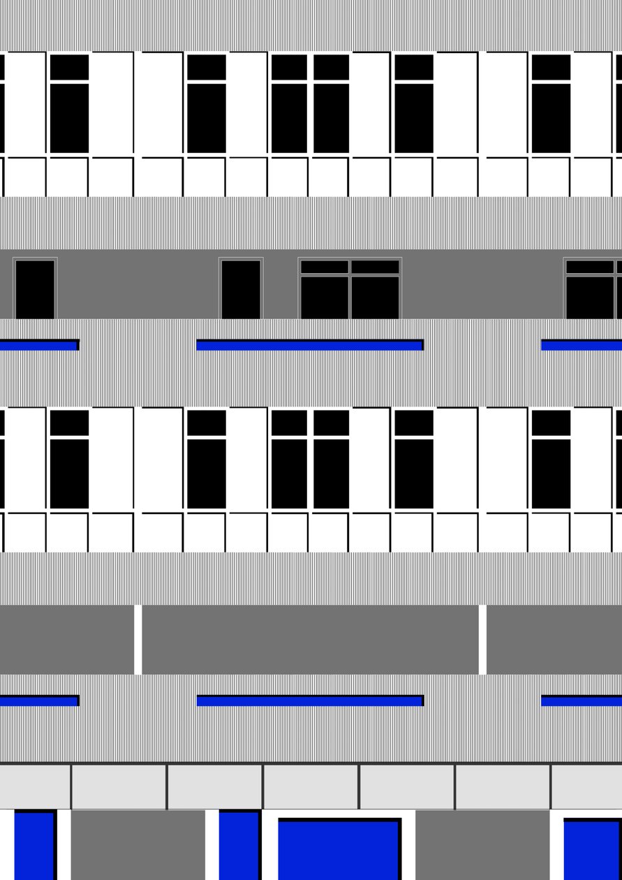 Brutalistický blok, 2018 (digitální) od Sarah Evans