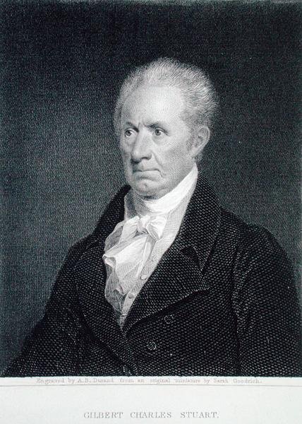 Gilbert Charles Stuart (1755-1828), vyryl Asher Brown Durand (1796-1886) z původní miniatury (rytina) od Sarah Goodridge