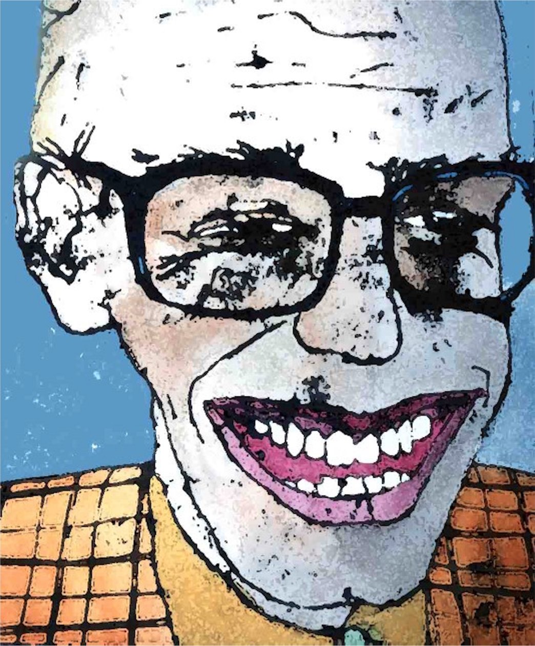 Kostkovaná bunda, 2020 (inkoust na papíře) od Sarah Thompson Engels