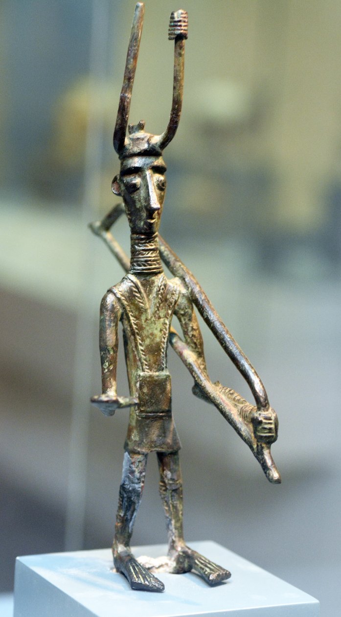 Bronzová figurka válečníka, cca 1800-1200 př.nl (bronz) od Sardinia Nuragic Civilization
