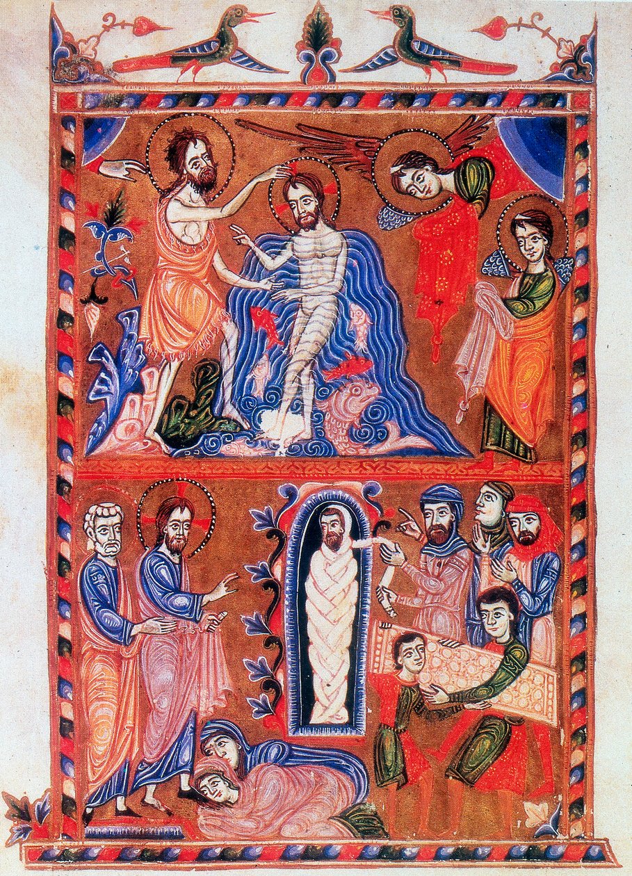 „Ježíšův křest a vzkříšení Lazara“, 1336 od Sargis Pidsak