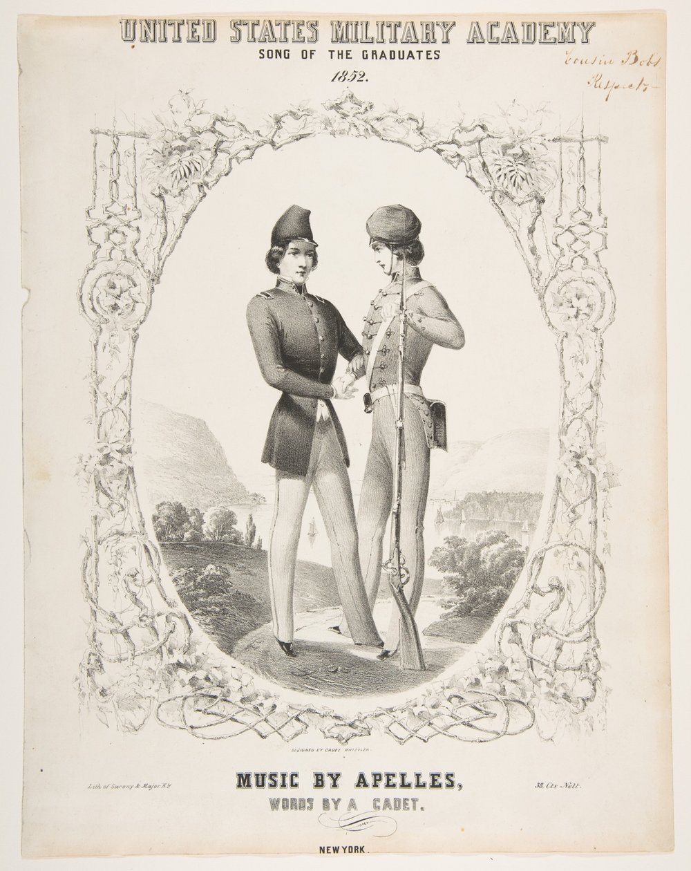 Vojenská akademie Spojených států: Píseň absolventů, 1852. od Sarony and Co