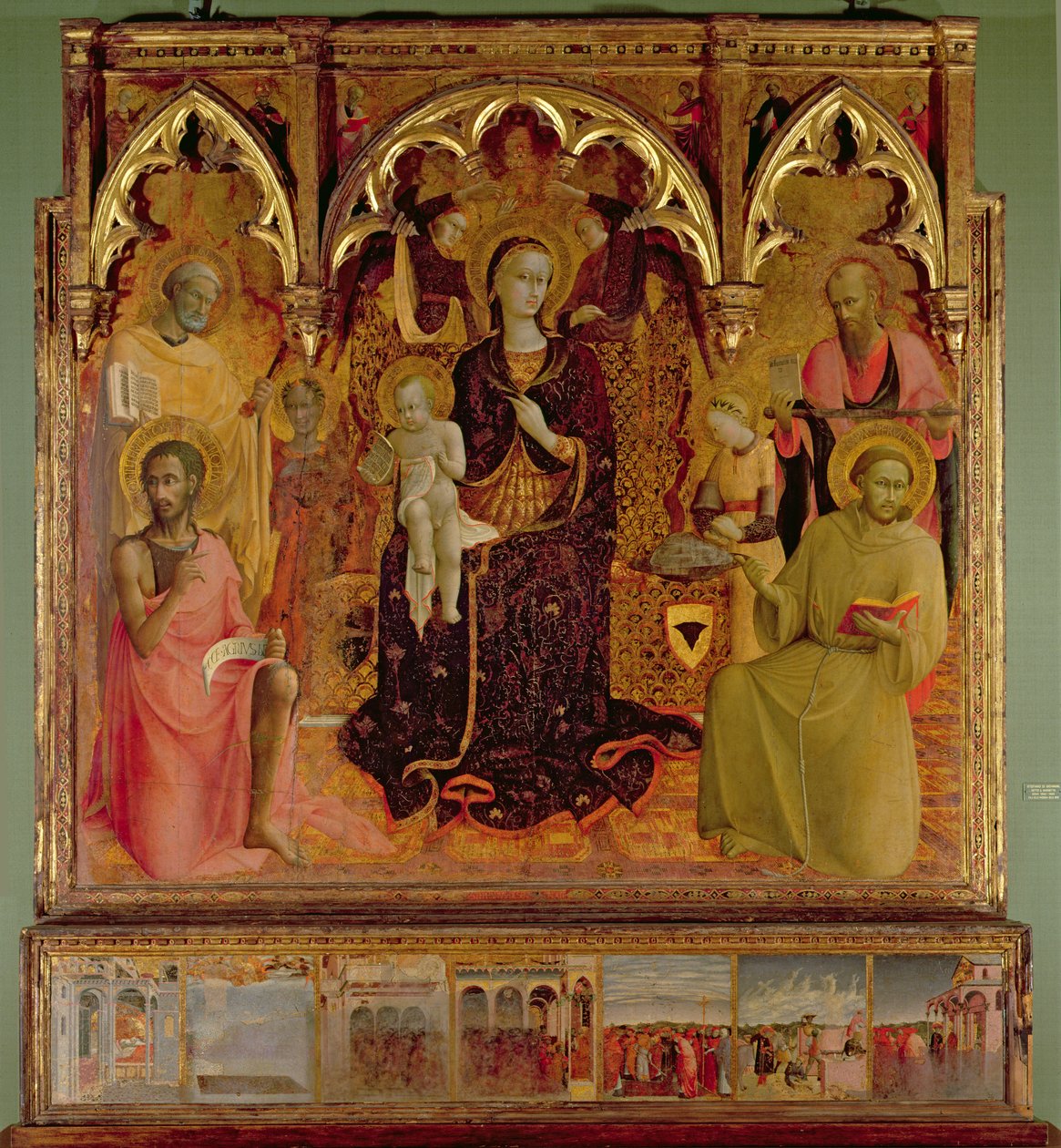 Oltářní obraz Madony Sněžné, kolem 1430-32 (tempera na panelu) od Stefano Sassetta
