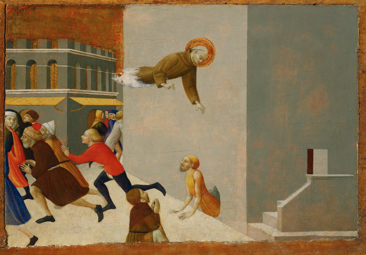 Blahoslavený Rasini osvobodí chudáka z florentského vězení... od Sassetta (c.1392-1450)