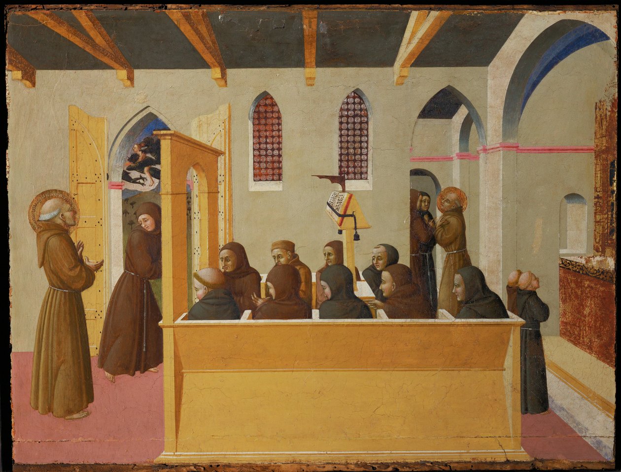 Zatracení duše Citernova lakomce ... od Sassetta (c.1392 1450)