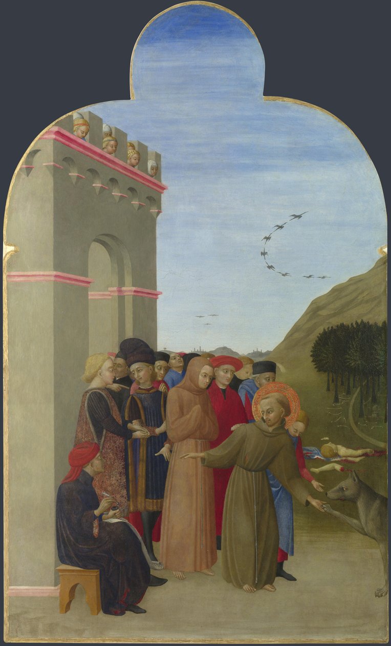 Vlk z Gubbia z Borgo del Santo Sepolcro oltář, 1437-1444. od Sassetta