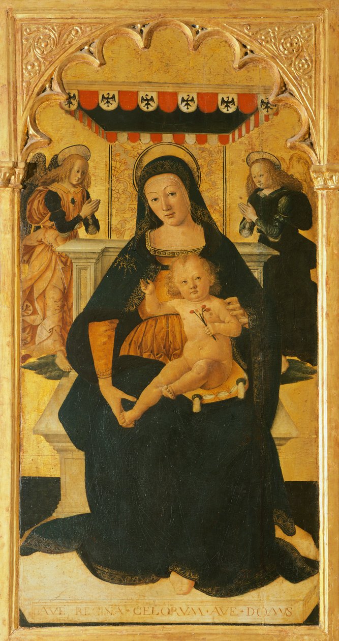 Madonna a dítě na trůn od Saturnino Gatti