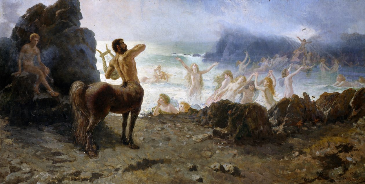 Kentaur Chiron se pokouší o svobodu, Francesco Saverio Altamura (1826-1897) od Saverio Altamura