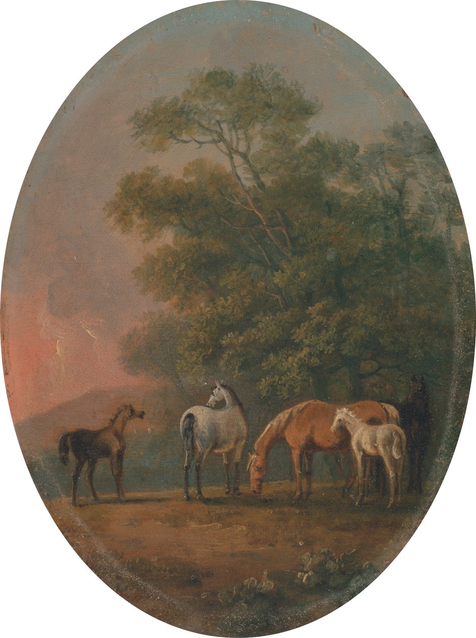 Mares and Foals [1795, Royal Academy of Arts, Londýn, katalog výstavy] od Sawrey Gilpin