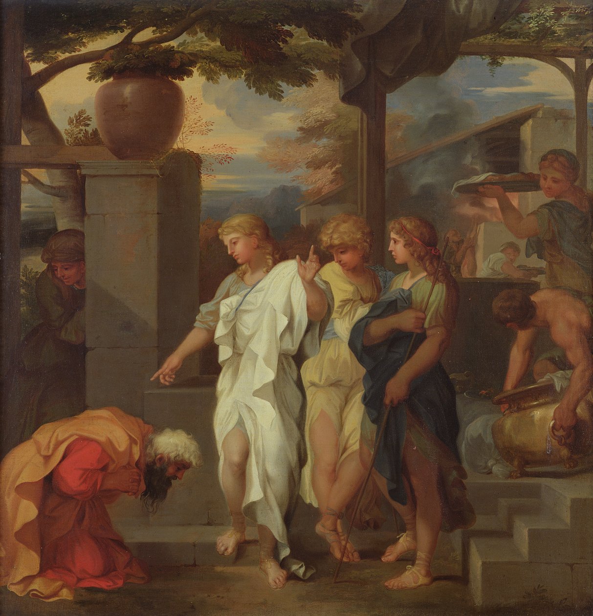 Abraham a tři andělé od Sébastien Bourdon