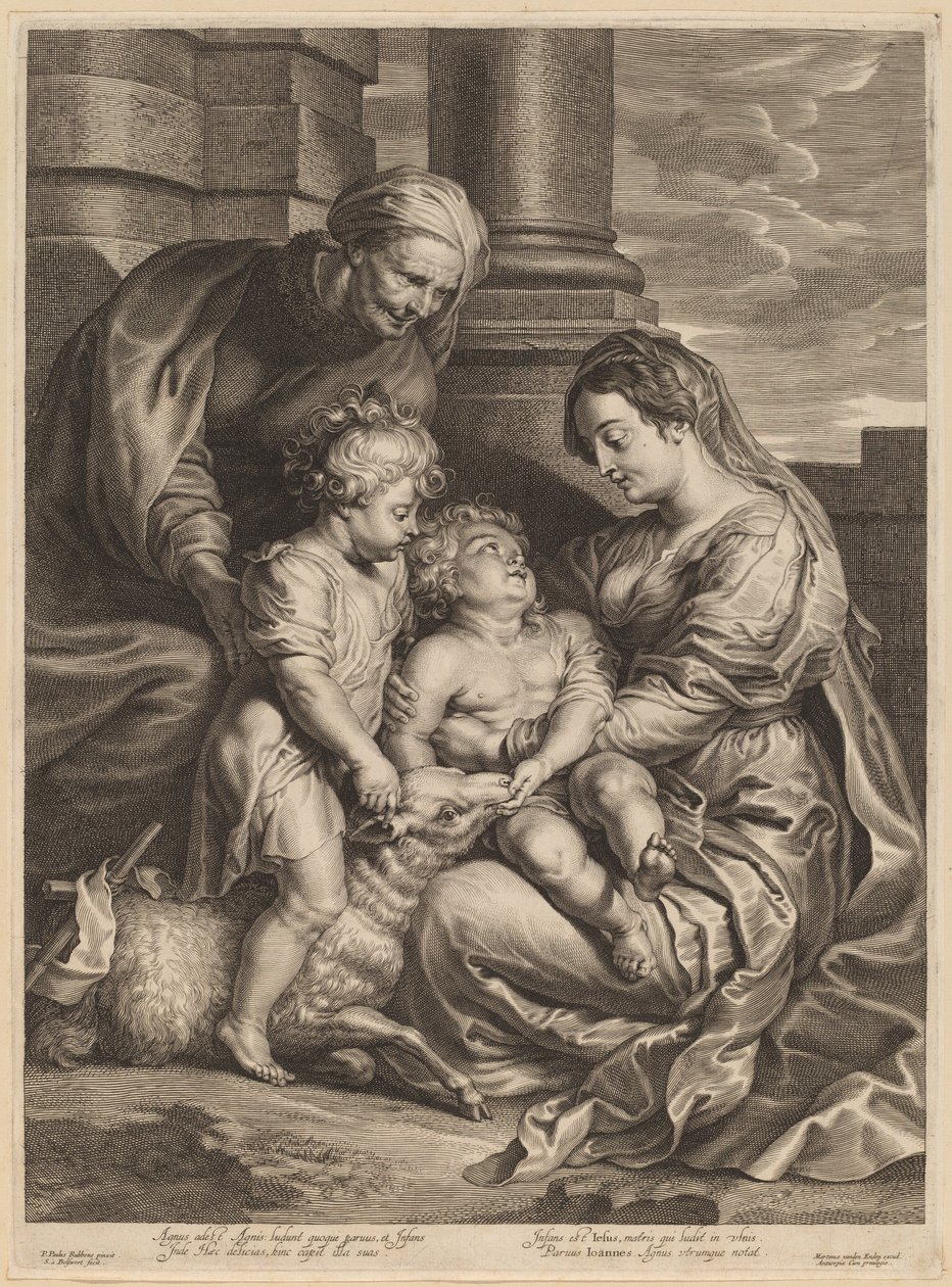 Panna a dítě se svatou Annou a svatým Janem od Schelte Adams Bolswert, after Sir Peter Paul Rubens