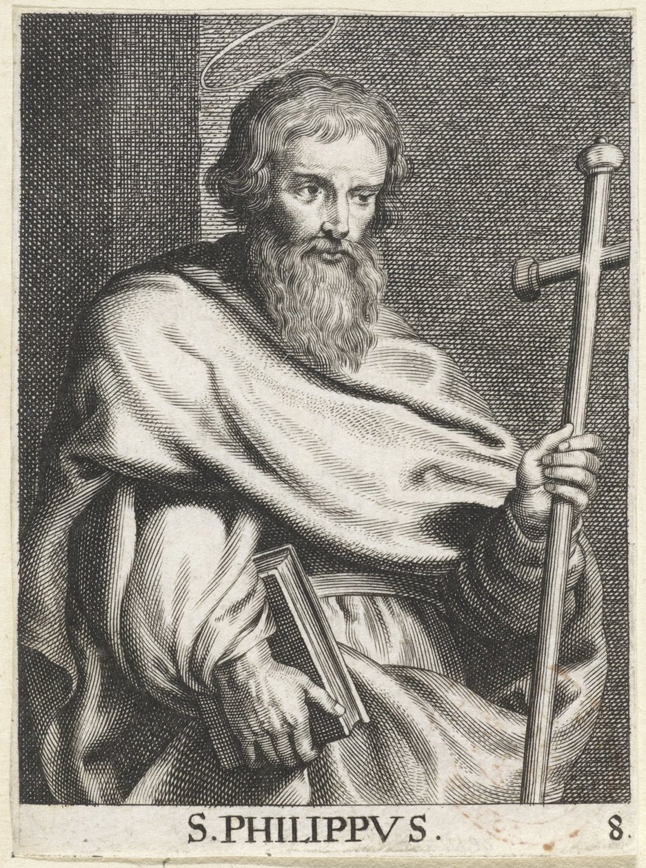 H. Philippus S. Philippus (název na objektu) Kristus, Maria a apoštolové (název série) od Schelte Adamsz. Bolswert (possibly)
