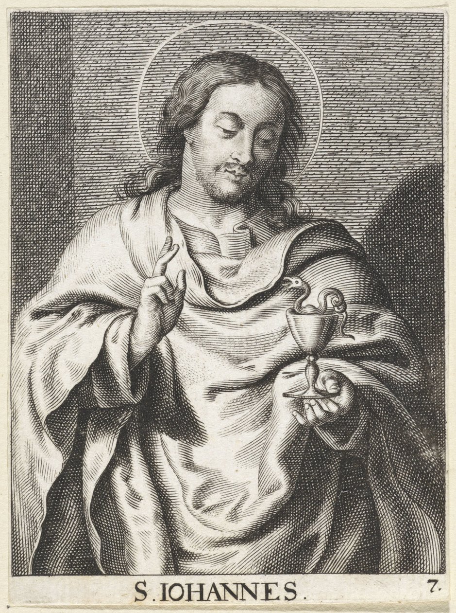 Svatý Jan Evangelista S. Johannes (titul na předmětu) Kristus, Maria a apoštolové (název série) od Schelte Adamsz. Bolswert (possibly)