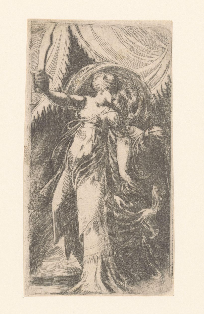 Judith s hlavou Holoferna v tašce od Schiavone (attributed to)