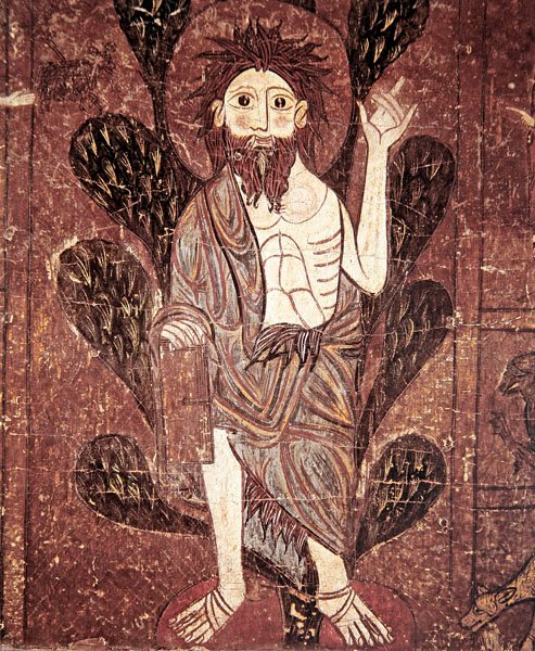 Sv. Jan Křtitel, z oltářního frontálu Gesera, 13. století od School of Aragon