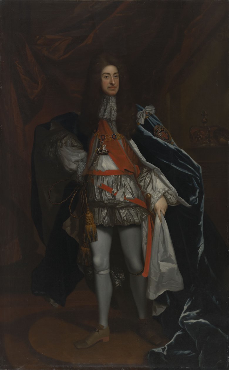 Portrét krále Jakuba II a VII v podvazkových róbách (1633-1701) od Godfrey Kneller