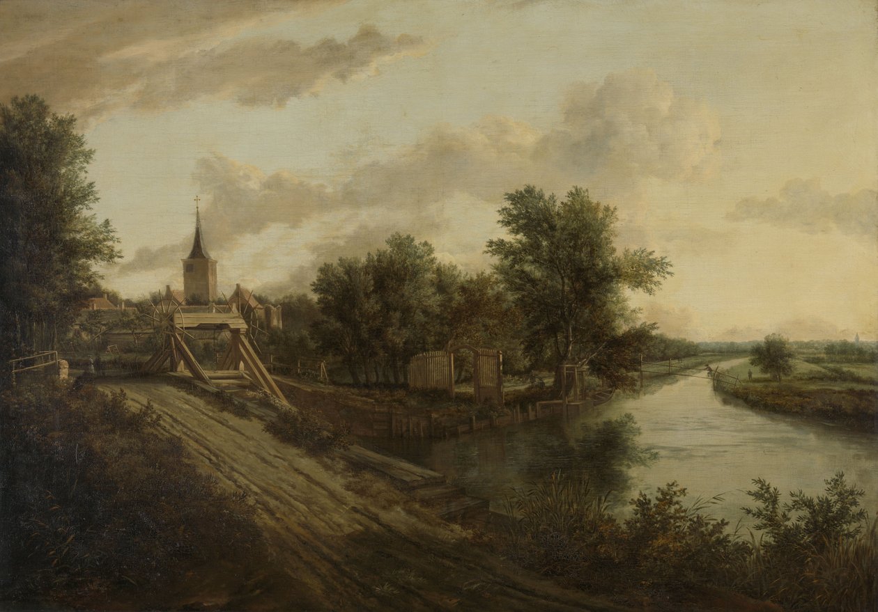 Krajina s Rolling Bridge od School of Jacob van Ruisdael