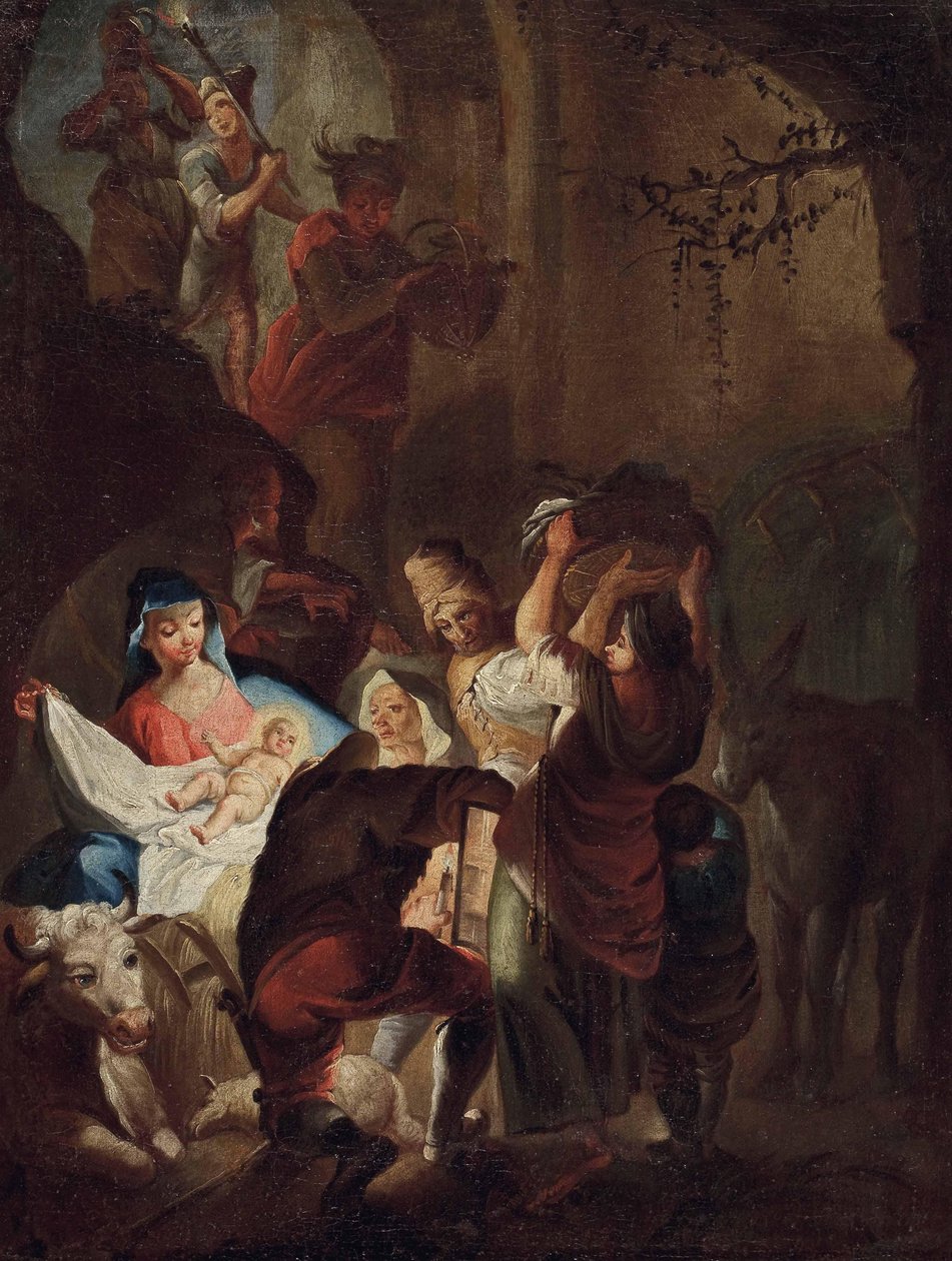 Klanění pastýřů od School of Johann Evangelist Holzer