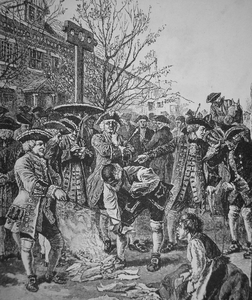 Bostonští pálí razítkový papír (litho) od School American
