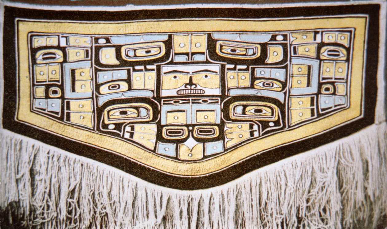 Chilkat deka, Tlingit Tribe (textil) od School American