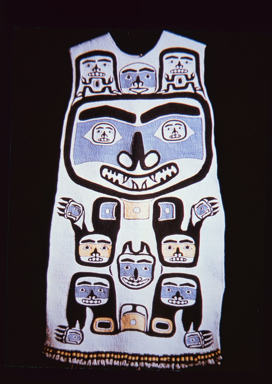 Chilkat šaty, kmen Tlingit (textil) od School American