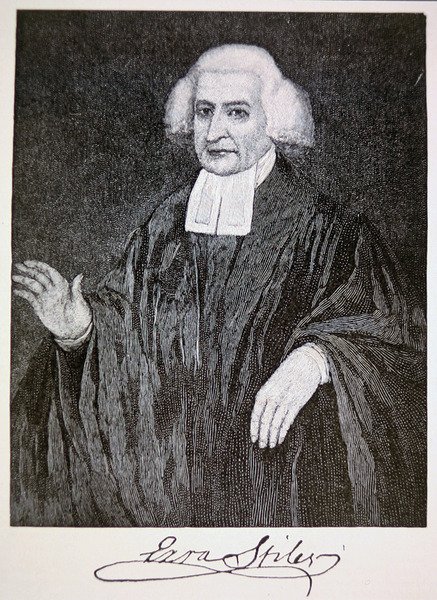 Ezra Stiles, podle obrazu Johna Trumbulla (litho) od School American
