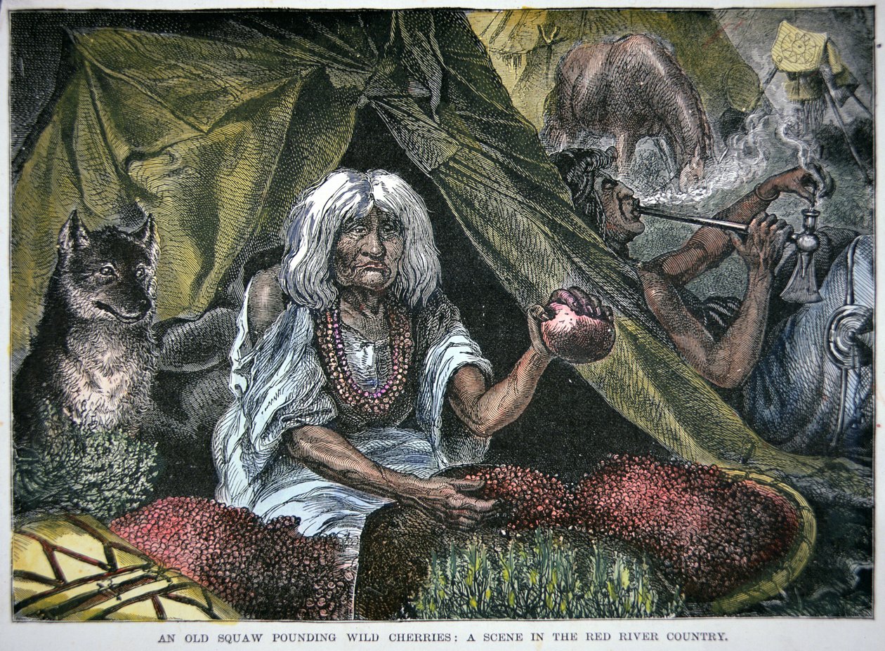 Native American Food (barevné rytí) od School American