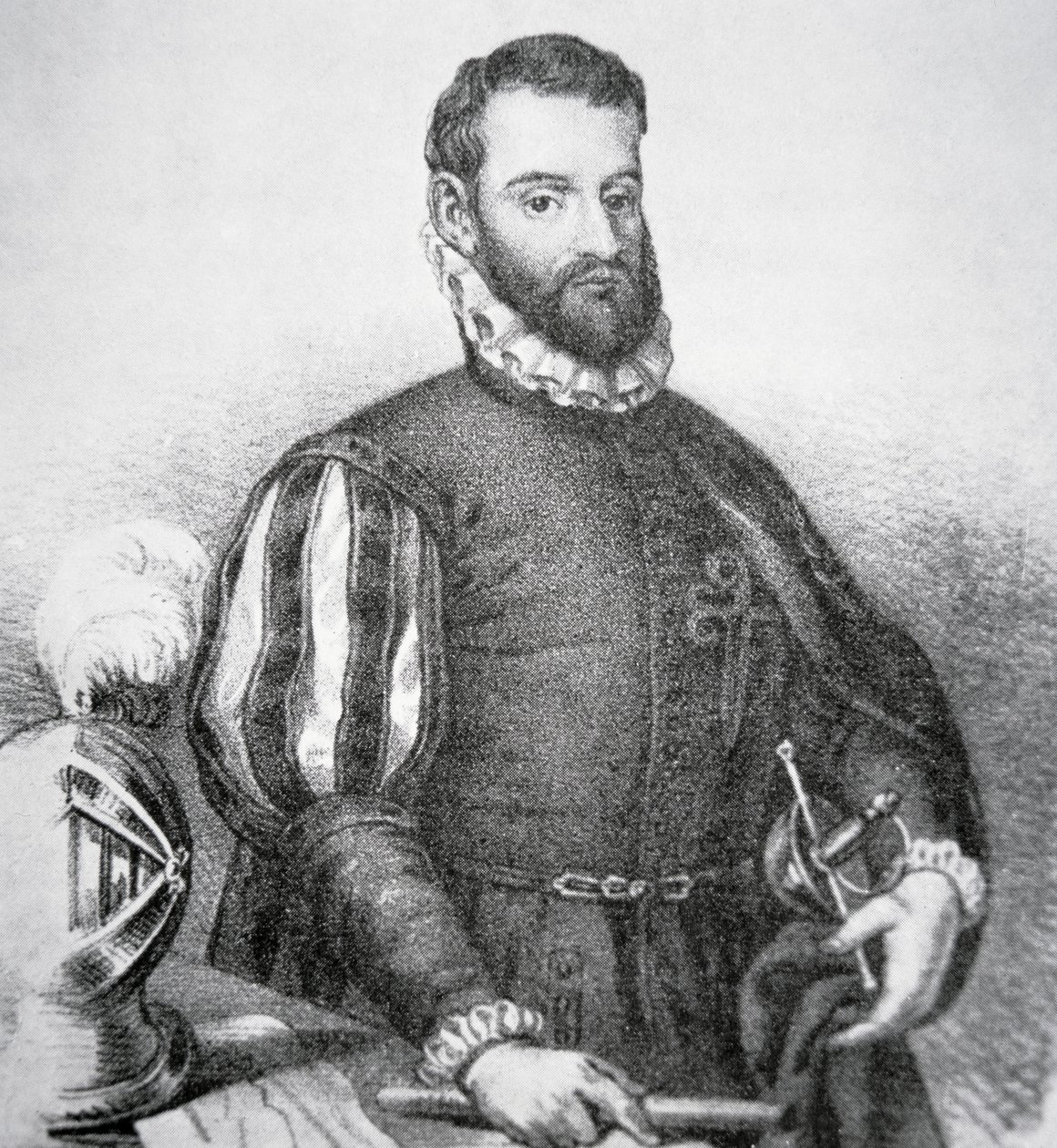 Pedro Menendez de Aviles (litho) od School American
