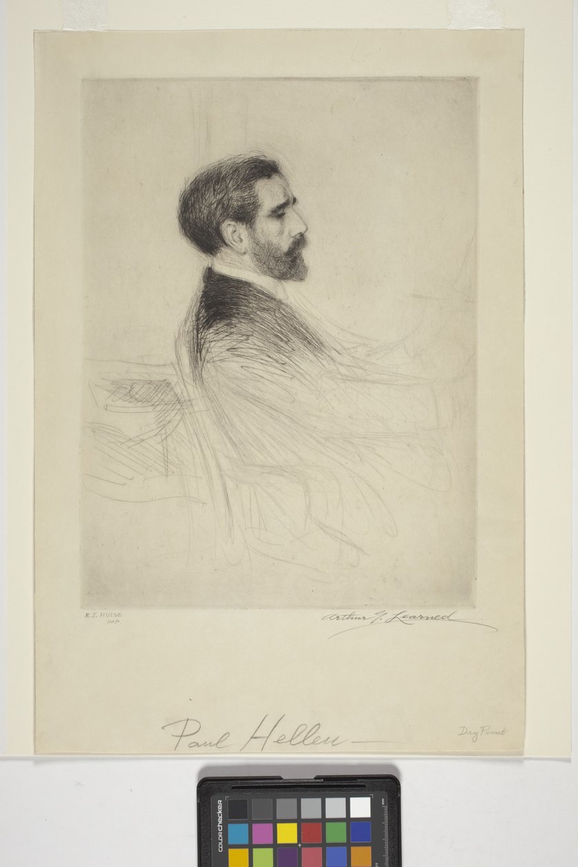 Portrét Paula Helleua (inkoust) od School American