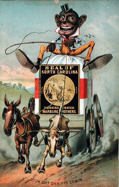 Plakát s reklamou „Seal of North Carolina Smoking Tobacco“ (barevné lito) od School American