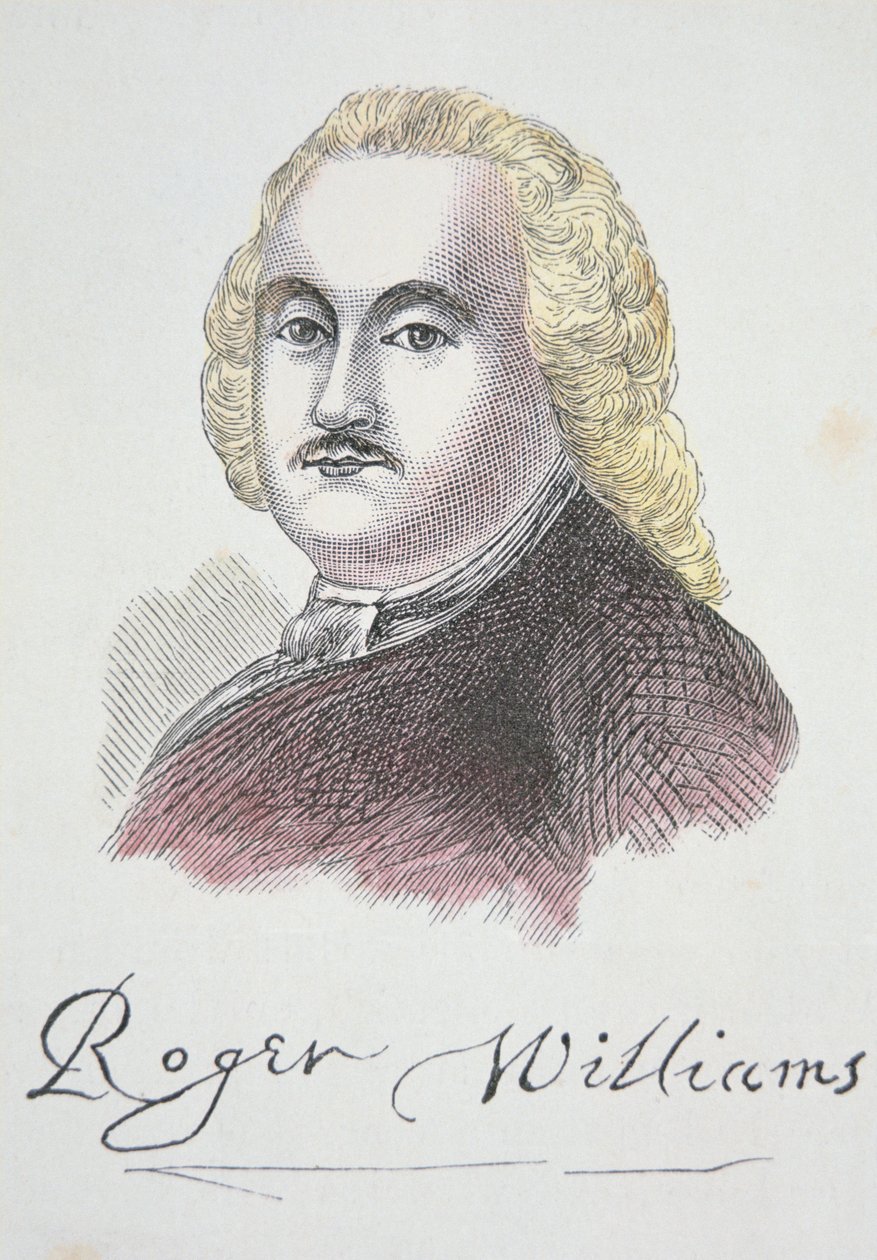 Roger Williams (barevné lito) od School American
