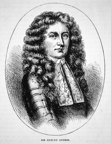Sir Edmund Andros (litografie) od School American