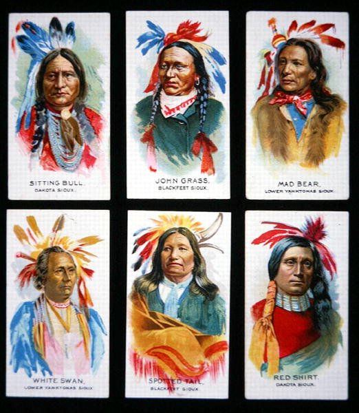 Šest významných siouxských vůdců (barevné lito) od School American
